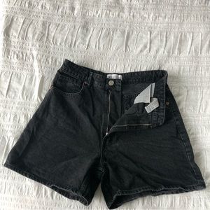 Zara size 40 gently used black denim shorts